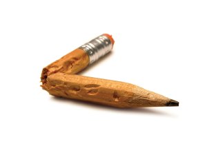 Stress broken pencil 