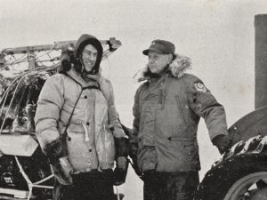 Sir Edmund Hillary with rear-admiral George Dufek