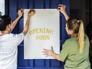 Opening soon sign
