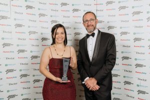 Donna Kielar of National Hauora Coalition and Andrew Little at the NZPHA