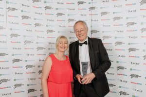 Rachael Newfield of Green Cross Health with Bruce Arroll