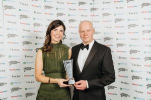 Gemma Perry, Sanders Pharmacy and Cameron Monteith, Pharmacy Guild at the NZPHA