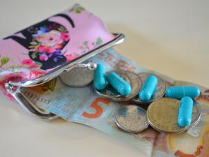 Pills and money