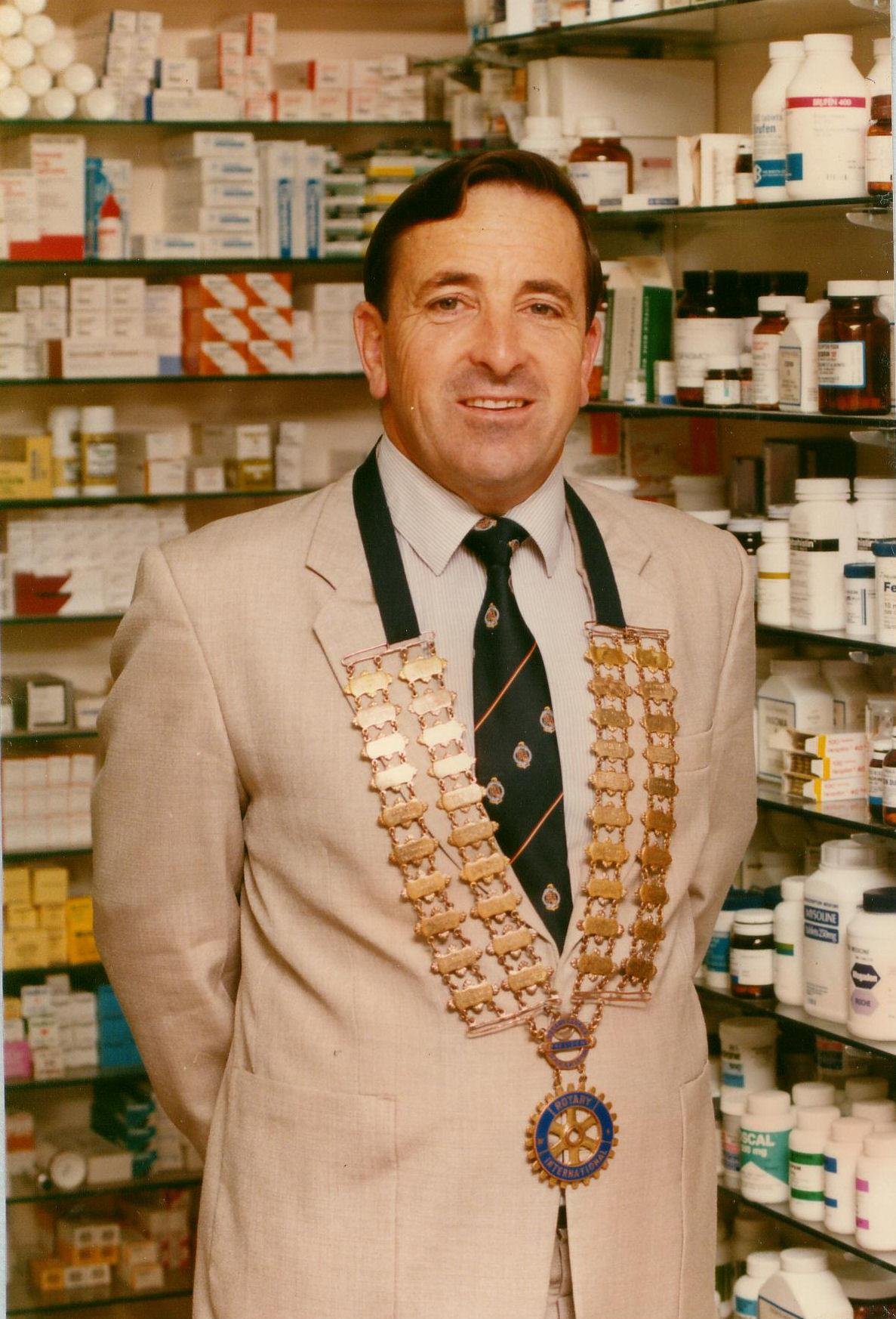 Murray Guy in his Rotary chains