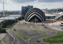 The Armadillo, centre piece of the Scottish Events Campus on the banks of the River Clyde in Glasgow, host city for FIP 2018