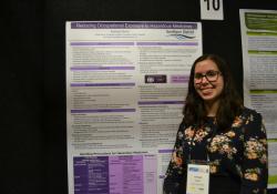 Dunedin Hospital pharmacist Ashleigh Beech with her poster